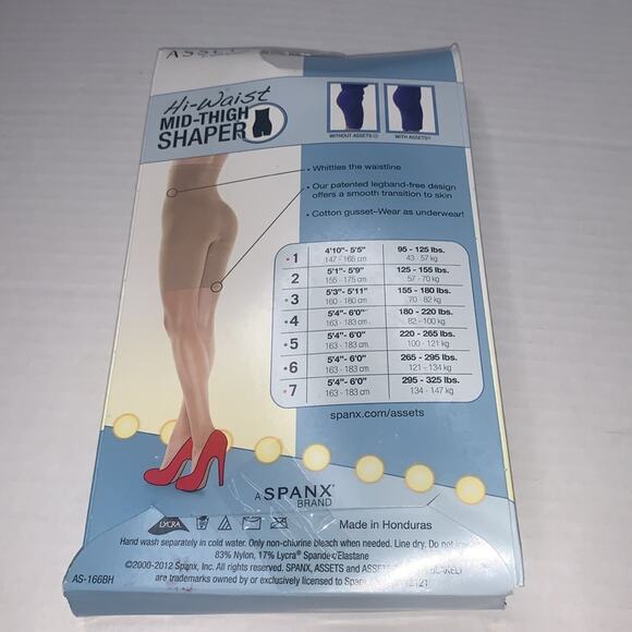 SPANX - Assets by Sara Blakely Hi-Waist Mid-Thigh Shaper Nude Size 3 - Picture 9 of 13